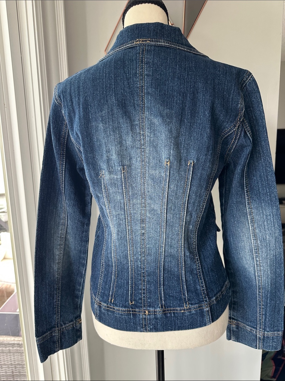 VINTAGE Y2K 725 ORIGINALS Women's Denim Jean Blazer Jacket Blue Size Small - Picture 5 of 10